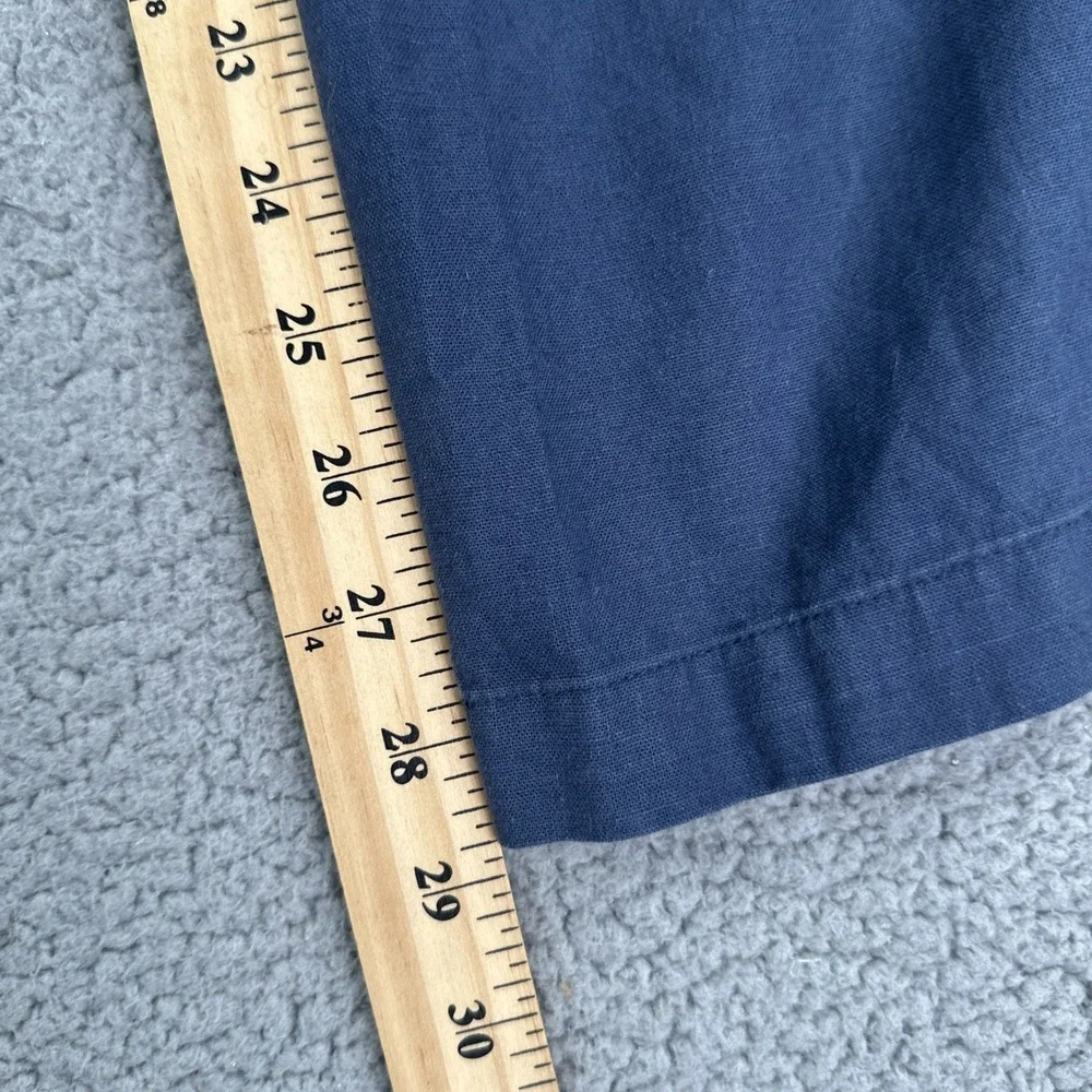 Banana Republic Linen Cotton Pants Men 34x30 Hague Blue Flap Pocket Breathable